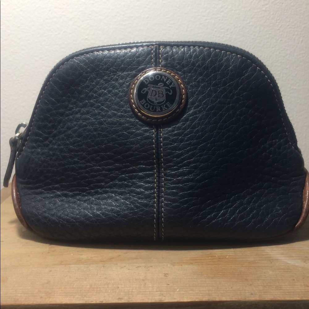 Dooney & Bourke Black Leather Cosmetic Case